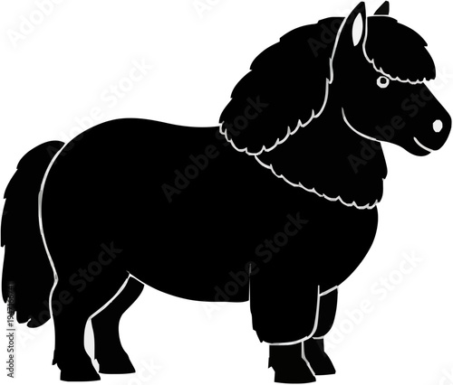 Shetland Pony Silhouette – Flat Vector Plotter Cut File