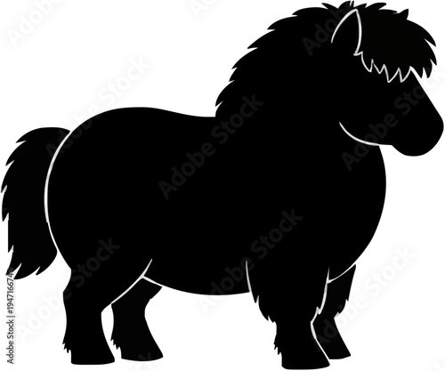 Shetland Pony Silhouette – Flat Vector Plotter Cut File
