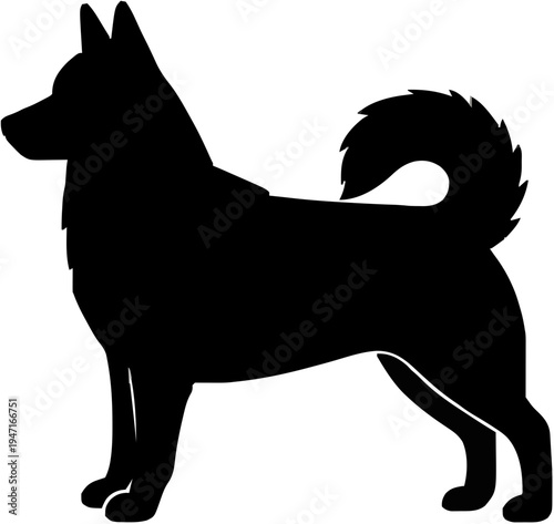 Siberian Husky Dog Silhouette – Flat Vector Plotter Cut File