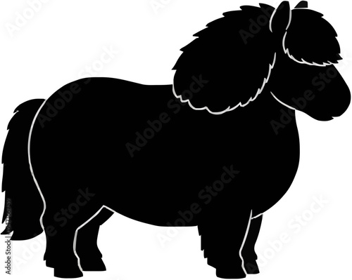 Shetland Pony Silhouette – Flat Vector Plotter Cut File