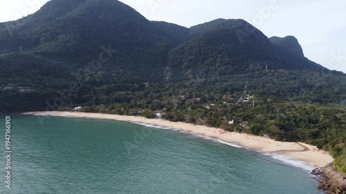 Toque-Toque Grande Beach in São Sebastião, north coast, a paradisiacal beach amidst the mountains.