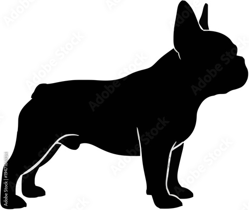 French Bulldog Silhouette – Flat Vector Plotter Cut File