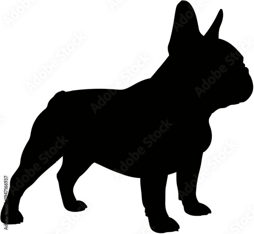 French Bulldog Silhouette – Flat Vector Plotter Cut File