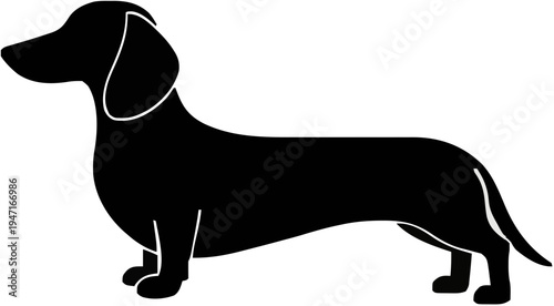 Dachshund Dog Silhouette – Flat Vector Plotter Cut File