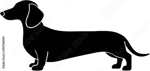 Dachshund Dog Silhouette – Flat Vector Plotter Cut File