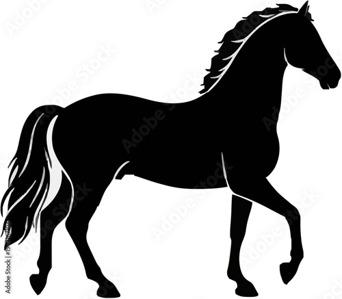 Andalusian Horse Silhouette – Flat Vector Plotter Cut File