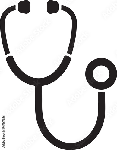 A stethoscope, a medical instrument for listening to internal body sounds doctor's tool