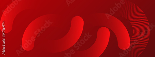 Abstract red banner background. Glowing geometric shapes graphic design. Round elements. Futuristic circle shapes. EPS10, WEBSITE