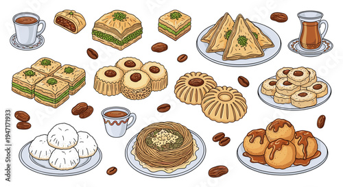 Traditional Southeast Asian Desserts and Tea