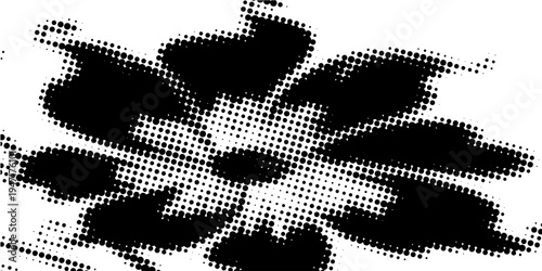 Dotted halftone gradient texture. Vanishing polka dot background. Repeating dots gradation pattern background. Black fading comic pop art overlay backdrop. Raster effect wallpaper. Vector halftone