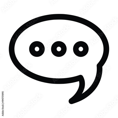 Chat bubble with three dots symbolizing waiting or uncertainty
