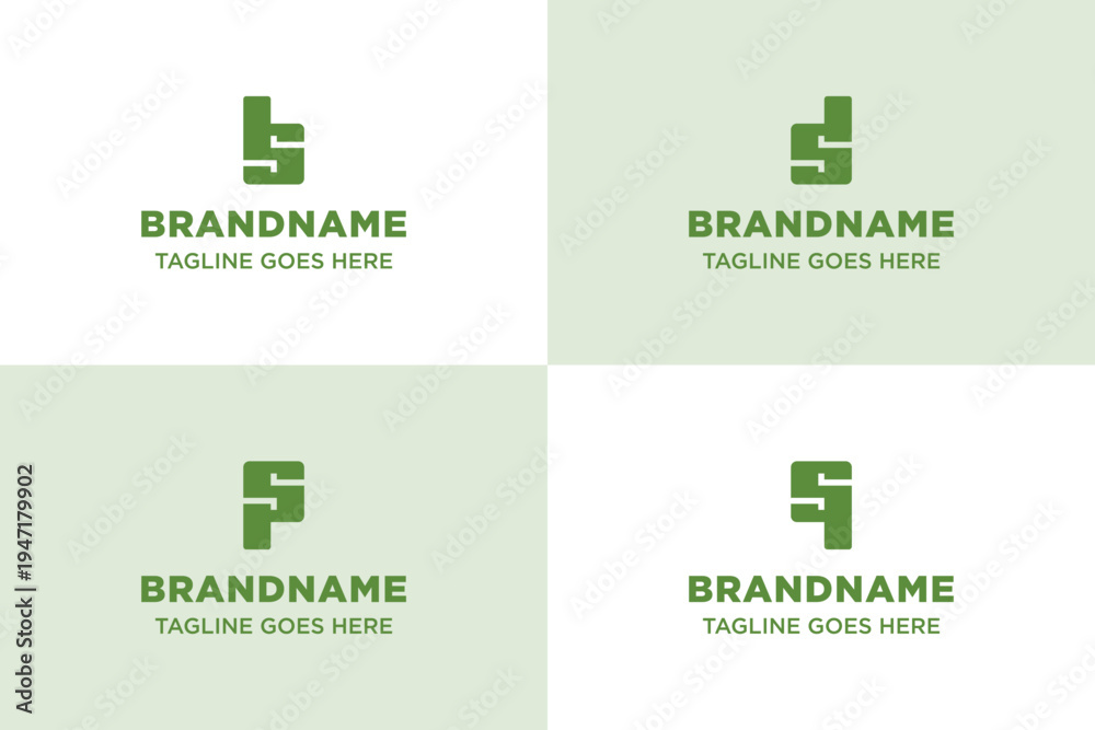 Obraz premium Letters SB SD SP SQ Monogram Logo Set, for BS DS PS QS Initials