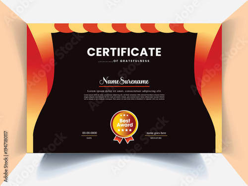 education Certificate Design Concept