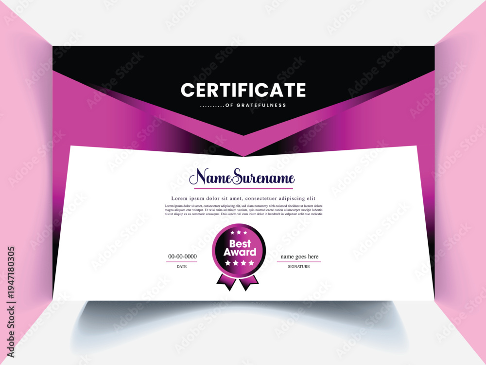 Fototapeta premium education Certificate Design Concept