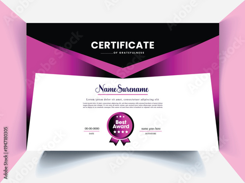 education Certificate Design Concept