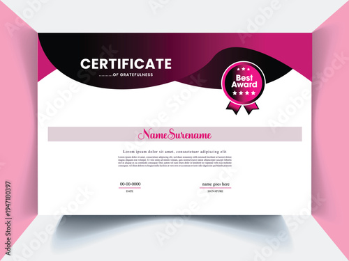 education Certificate Design Concept