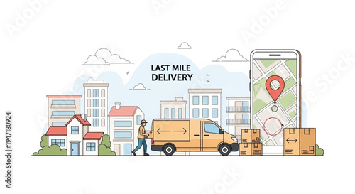 Streamlining urban last mile delivery and modern delivery logistics with efficient package handling and real-time tracking services for optimal distribution