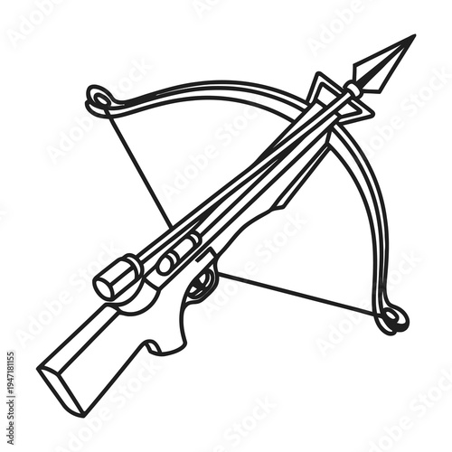Crossbow with bolt and stock