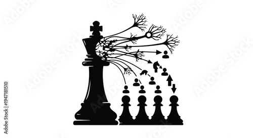 chess pieces strategy leadership business concept