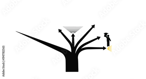 Business growth strategy and goal achievement concept