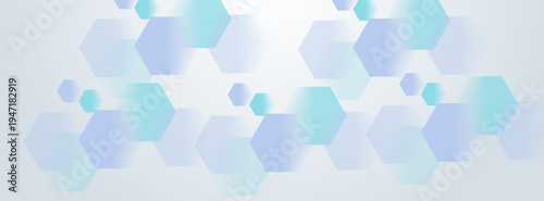 Abstract light blue purple and white gradient hexagon pattern element background. Overlapping geometry design. suit for bussines, banners