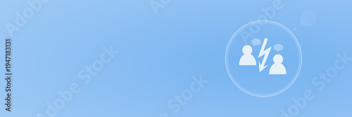 Vektor Header Menschen Streit und Kommunikation Symbol copy space Hintergrund svg unter 60 kB