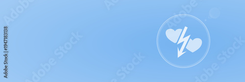 Vektor Header mit Herzschmerz und Trennung Symbol copy space svg unter 60 kB