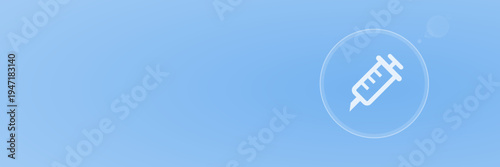 Vektor Header Spritze Impfung und Medizin Symbol copy space Hintergrund svg unter 60 kB