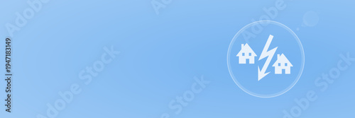 Vektor Header Haus Streit Nachbarschaft Symbol copy space Hintergrund svg unter 60 kB