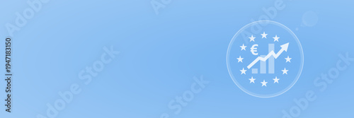 Vektor Header EU Wirtschaft Wachstum Symbol copy space Hintergrund svg unter 60 kB