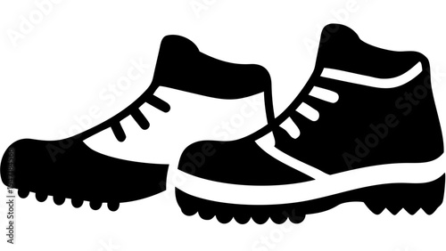 Hiking boots vector icon