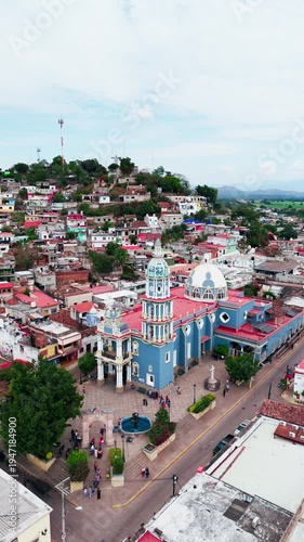 People gathered outside a church in santiago ixcuintla, mexico