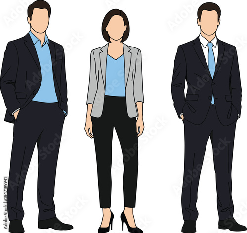 A low resolution digital representation of three individuals captured in a vertical striped pattern Vector