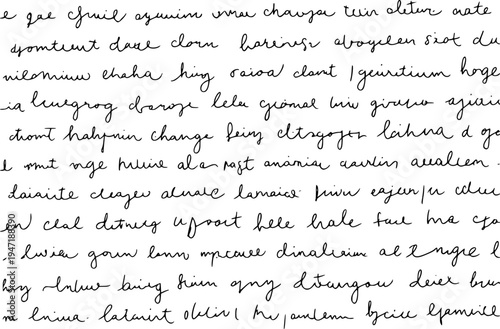 Seamless Pattern Of Handwritten Script Text White Background handwriting writing