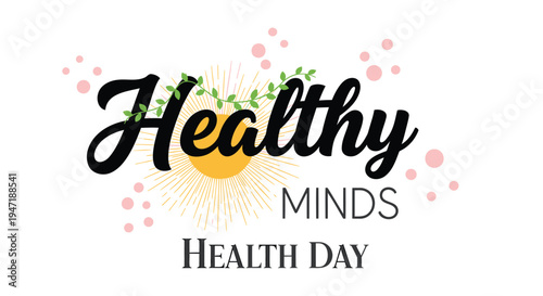 Healthy Minds Health Day vector logo illustration