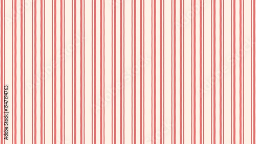 Vertical red stripes on a light cream background