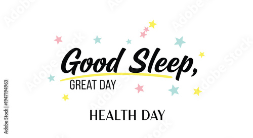 Vector illustration for Health Day with Good Sleep theme