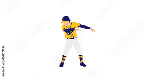 Baseball Player Wearing Uniform and Cap Making a Trendy Dab Gesture for Sports Content