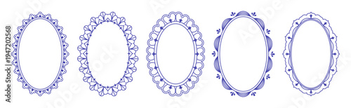 Vector graphic design, lace linear border and frame with copy space for text, logo, monogram, minimal trendy stationery and brand packaging template