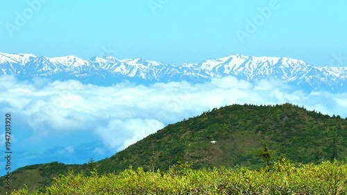 蔵王山頂から望む朝日連峰【宮城県刈田郡】