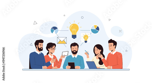 Teamwork brainstorming business ideas, collaboration, innovation, and strategy