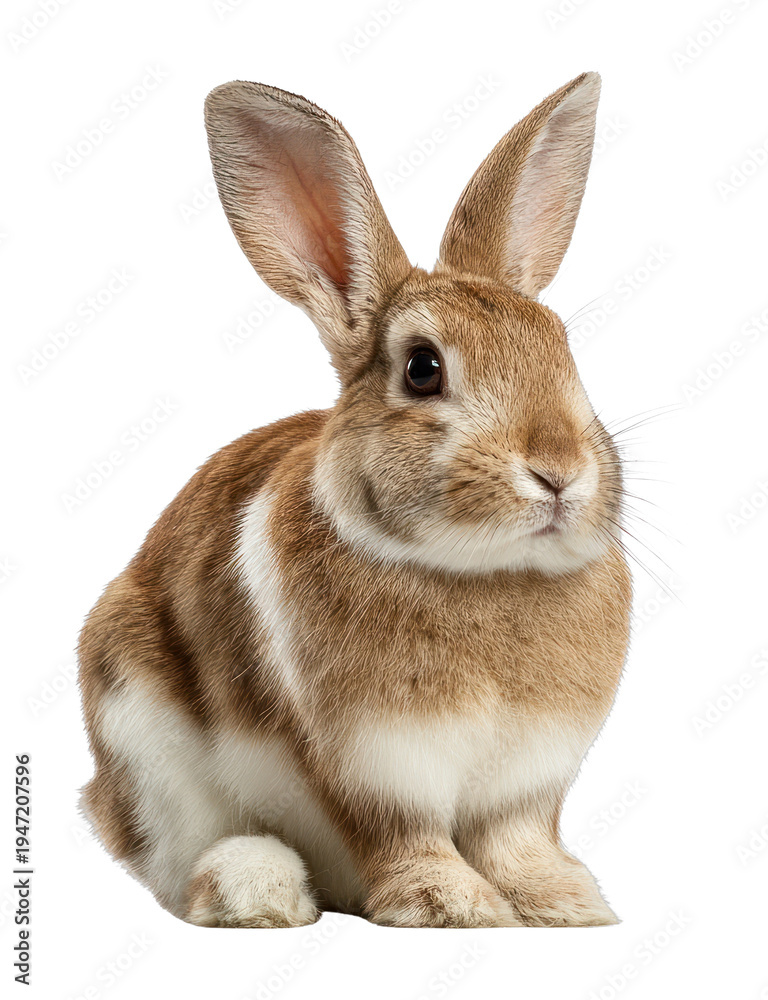 Fototapeta premium PNG Adorable brown rabbit portrait