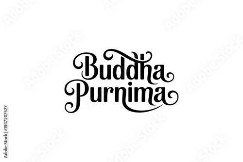 Happy Buddha Purnima Elegant Spiritual Typography Design