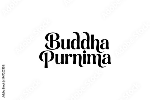 Happy Buddha Purnima Elegant Spiritual Typography Design
