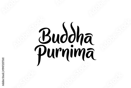 Happy Buddha Purnima Elegant Spiritual Typography Design