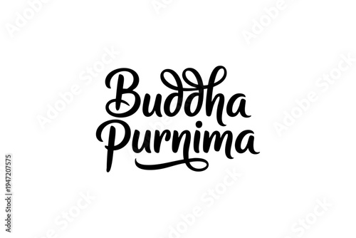 Happy Buddha Purnima Elegant Spiritual Typography Design