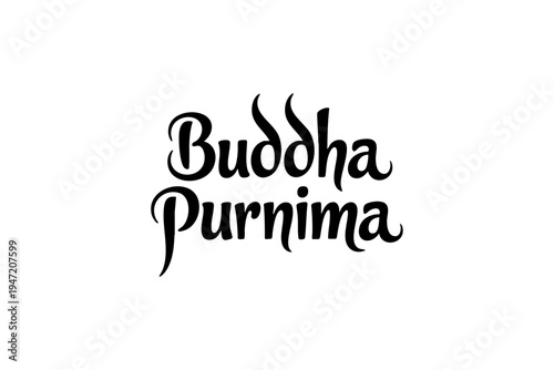 Happy Buddha Purnima Elegant Spiritual Typography Design