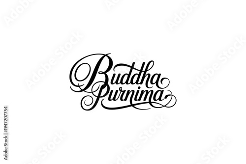 Happy Buddha Purnima Elegant Spiritual Typography Design