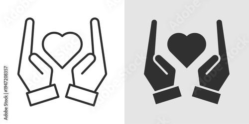 Palliative Care Icon representing compassionate care, pain management, comfort support, and improving quality of life for patients with serious or chronic illnesses.