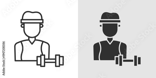 Personal Trainer Icon representing fitness coaching, guided workouts, exercise planning, strength training, and individualized health and wellness support.